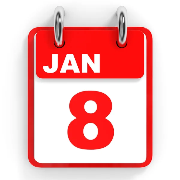 Calendrier. 9 janvier . — Photo de stock par ©iCreative3D - 60231043