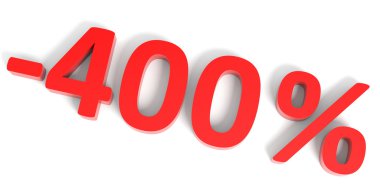 Yüzde 400 off Satılık indirim.