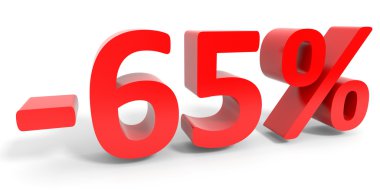 Off Satılık yüzde 65'i indirim.