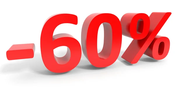 Discount 60 percent off sale. — Stock Photo, Image