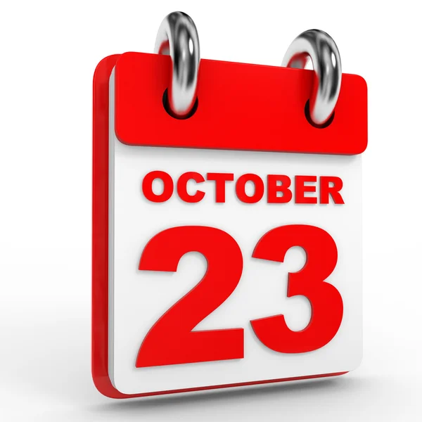 23 октября календарь на белом фоне . — стоковое фото