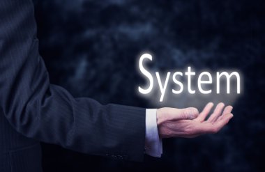 İşadamı sistem yazıt ile