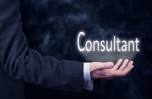 Businessman with Consultant inscription — Stock Photo, Image
