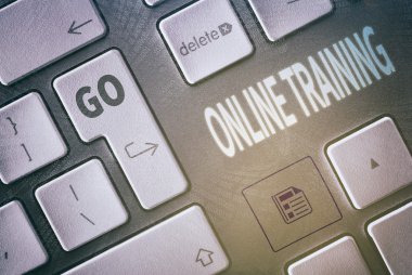 Online eğitim iş klavye kavramı