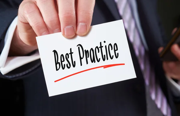 Cartão de conceito de melhores práticas — Fotografia de Stock