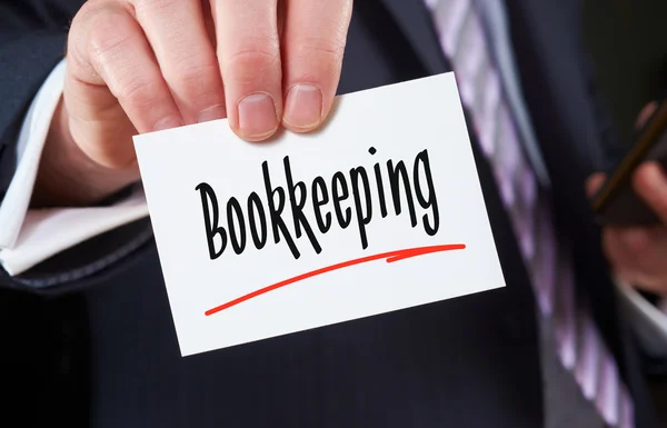Bookkeeping Concept card — Stock Photo, Image
