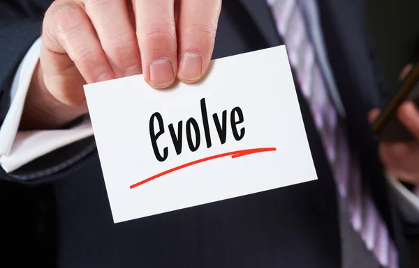 Business Evolve Concept card — Stock Photo, Image