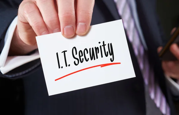 Tarjeta IT Security Concept — Foto de Stock