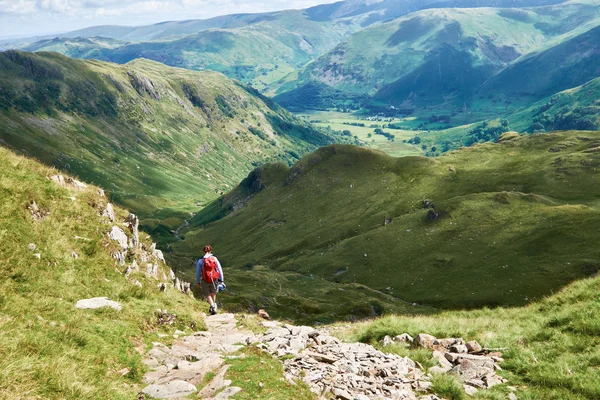 Hiker in Lake District — Stock Photo, Image