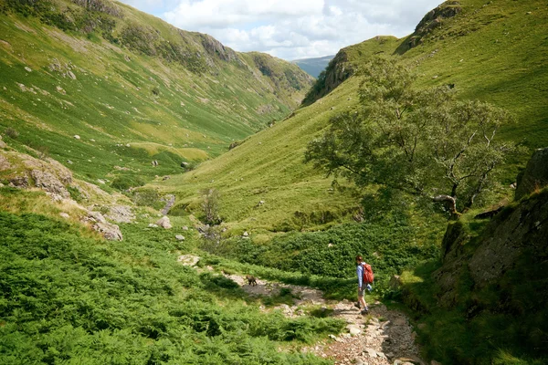 Escursionista nel Lake District — Foto Stock