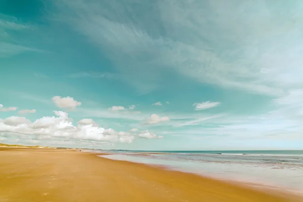 Piaszczysta plaża w Northumberland — Zdjęcie stockowe