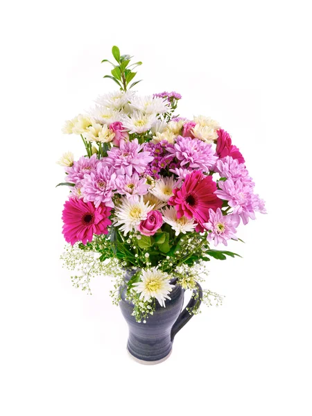 Vase full of fresh flowers — Stock Photo, Image