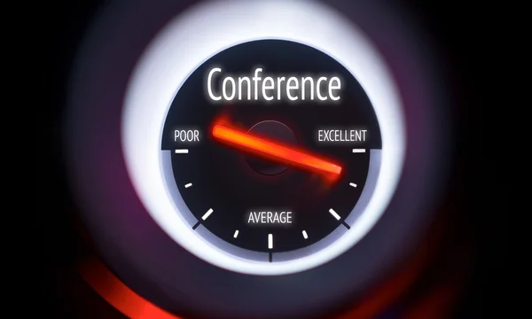 Měřidlo zobrazení koncept konference — Stock fotografie