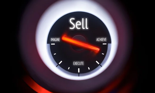 Gauge displaying Sell Concept — Stock Photo, Image