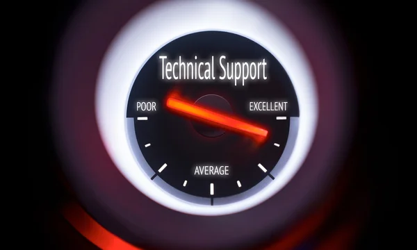 Gauge displaying Technical Support Concept — Stock Photo, Image