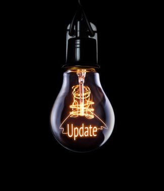 Lightbulb Update concept clipart