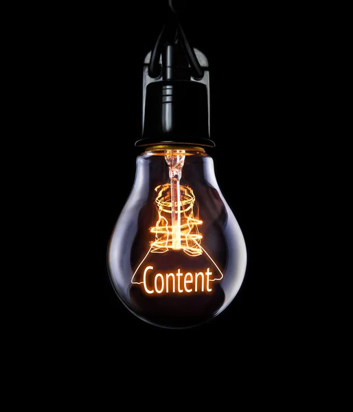 Konsep Lightbulb Content — Stok Foto