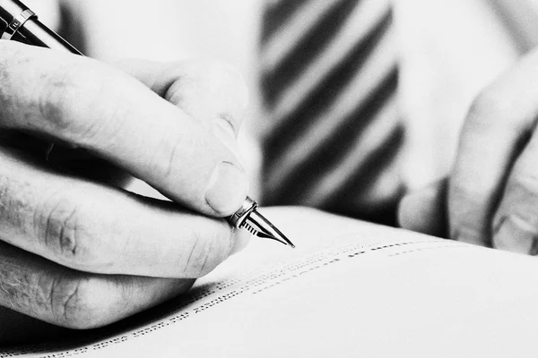 Vulpen handtekening. — Stockfoto