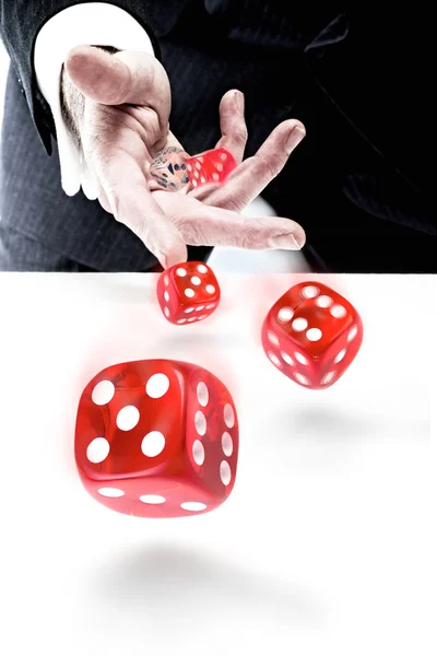 Business Dice Throw — Stock Photo, Image