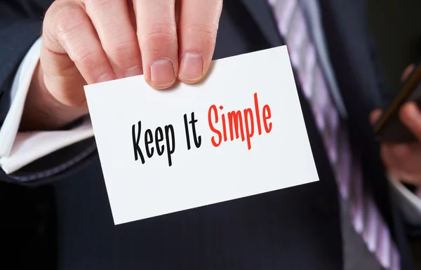 Keep It Simple, Business Concept — Stock Photo, Image
