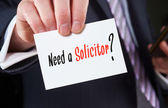 Need a Solicitor written on card