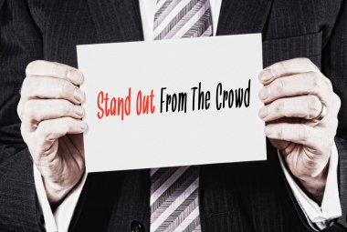 Stand Out From The Crowd, Business Concept clipart
