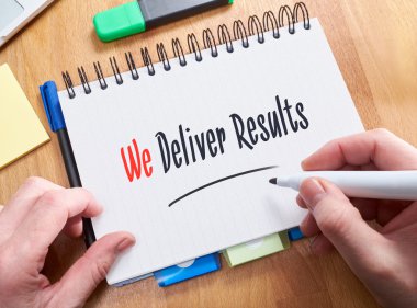 We deliver Results Concept clipart
