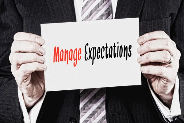 Manage Expectations, Business Concept — Stock Photo, Image