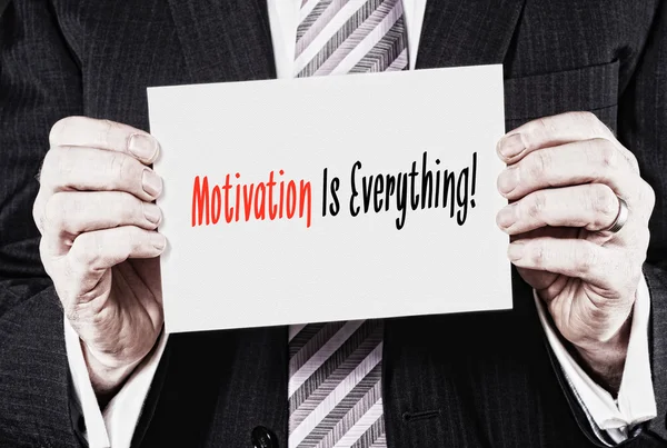 Motivation ist alles, Einstellungskonzept — Stockfoto