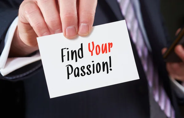 Find your Passion! written on business card — Stock Photo, Image