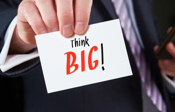 Think Big! text on business card — Stock Photo, Image