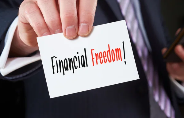 Conceito de liberdade financeira — Fotografia de Stock