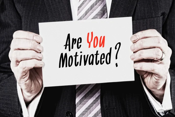 Você está motivado? escrito no cartão — Fotografia de Stock
