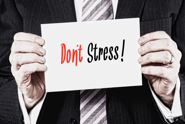Don't Stress Concept on business card — Stock Photo, Image