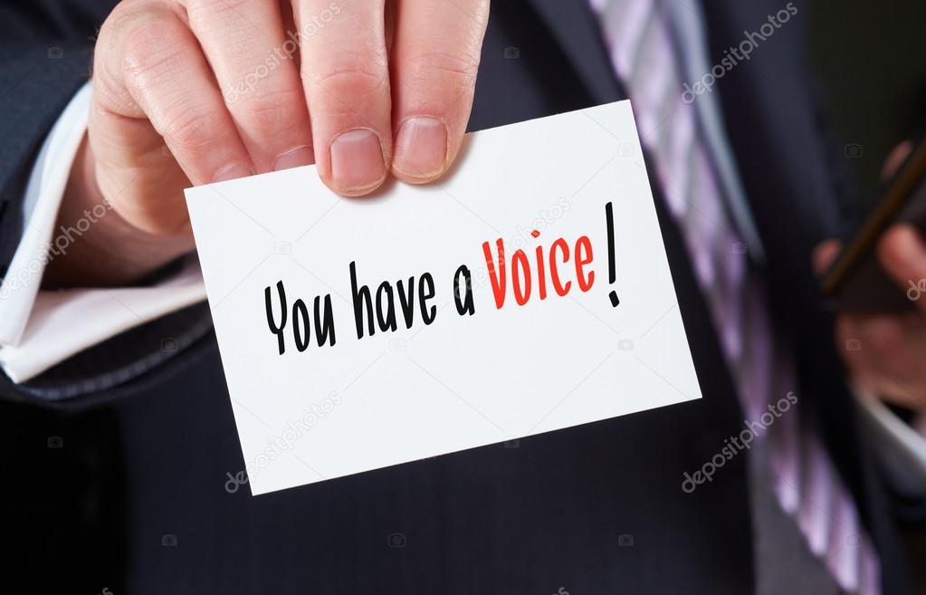 You Have a Voice! on business card