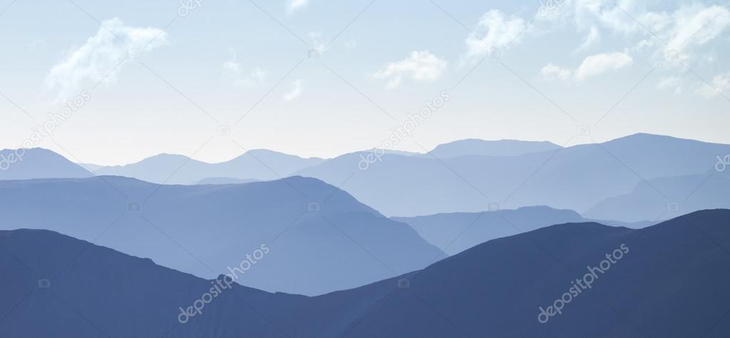 Cold light of day over the Scottish Highlands.