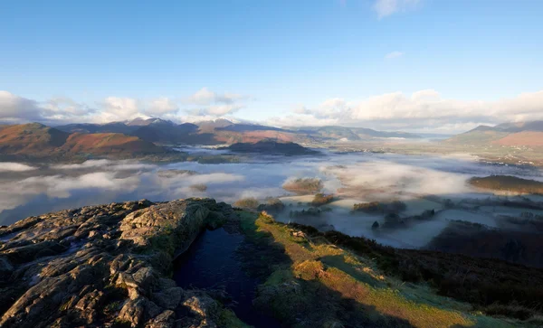 Derwent Acqua in una fredda mattina d'inverno — Foto Stock