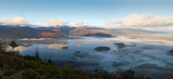 Derwent Acqua in una fredda mattina d'inverno — Foto Stock