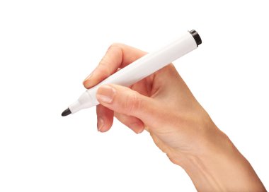 Female Hand Holding Pen clipart