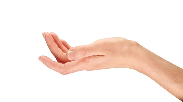 Female hand holding something — Stock Photo, Image