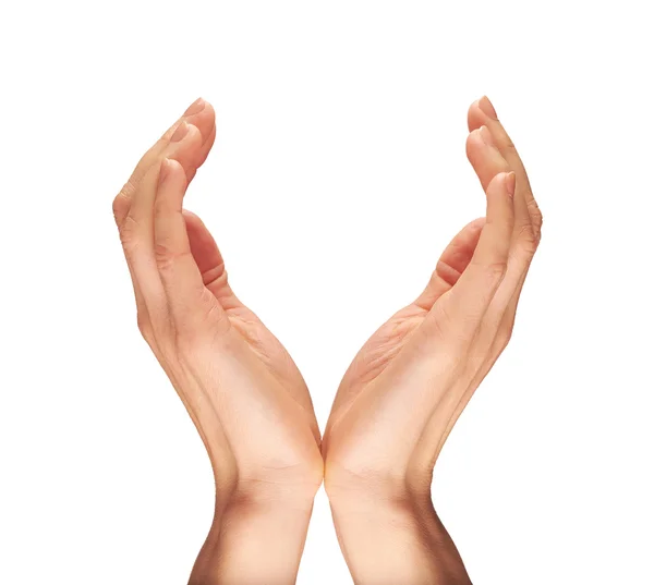 Hands holding copy space — Stock Photo, Image