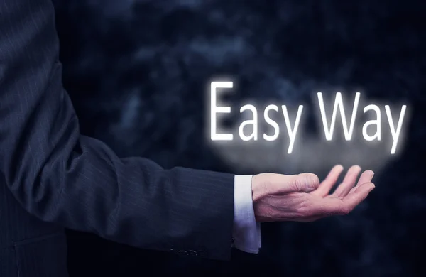 Hand Holding woorden Easy Way. — Stockfoto