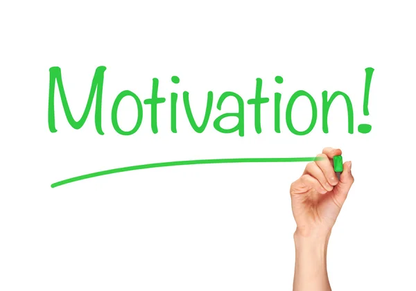 Hand writing Motivation word — Stock Photo, Image