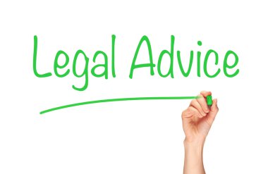 Hand writing Legal Advice Concept