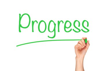 Hand writing Progress Concept