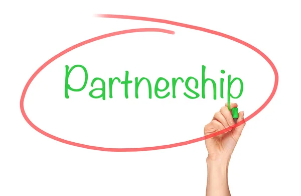 Partnership Concept on a clear screen — Stock Photo, Image