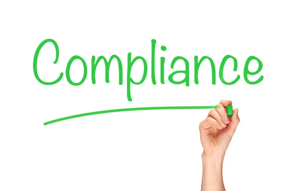 Hand writing Compliance Concept — Stock Photo, Image