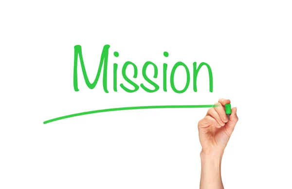 Hand writing Mission Concept — Stock Photo, Image