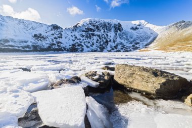 Frozen Red Tarn with Striding Edge clipart