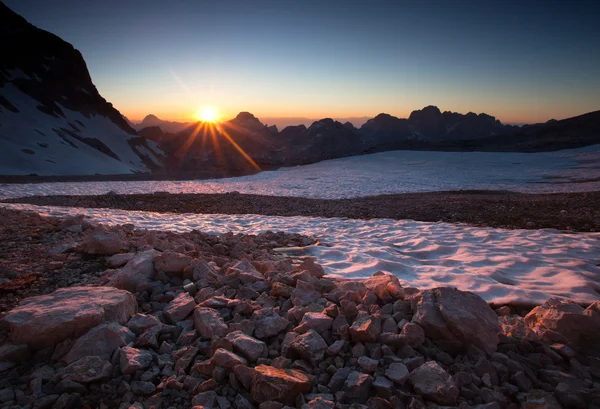 Tramonto sulle Alpi Giulie — Foto Stock